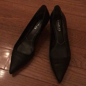 Elegent Leather Kitten Heels